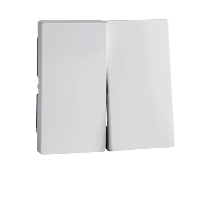 Rocker 2-gang, active white, glossy, System M