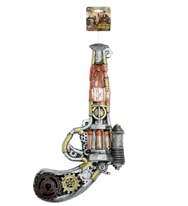 Αποκριάτικο Αξεσουάρ Πιστόλι Steampunk 32εκ (Widmann) (W-09780) 2