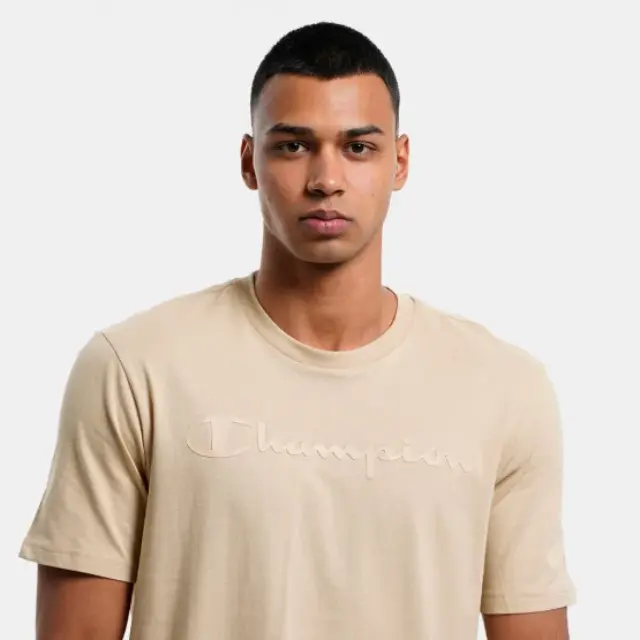 CHAMPION CREWNECK T-SHIRT ΜΠΛΟΥΖΑ ΑΝΔΡΙΚΗ BEIGE 3