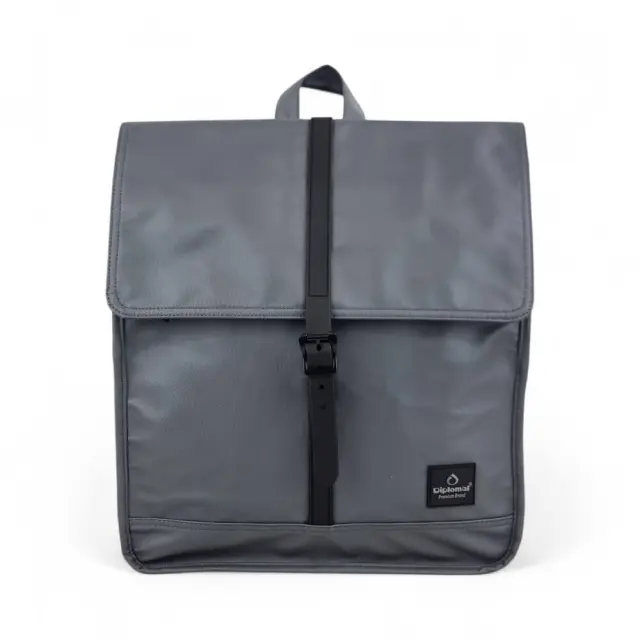 Αδιάβροχο Σακίδιο Πλάτης με Καπάκι Diplomat Brooklyn BR307. 15lt (34x32x14cm) - Μαύρο