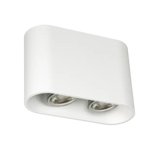 Eden Φωτιστικό οροφής 2xGU10/PAR16 16x11cm κινητό λευκό Άσπρο