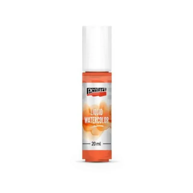 Liquid watercolor, χρώμα ακουαρέλας Pentart 20ml, orange