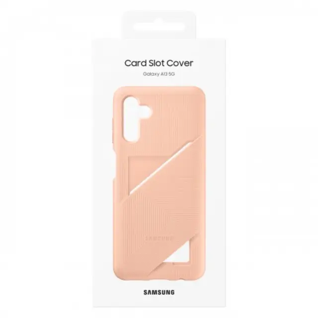 Θήκη Σιλικόνης Με Υποδοχή Για Κάρτα Samsung EF-OA136 Card Slot Cover Για Samsung Galaxy A13 5G Peach 2