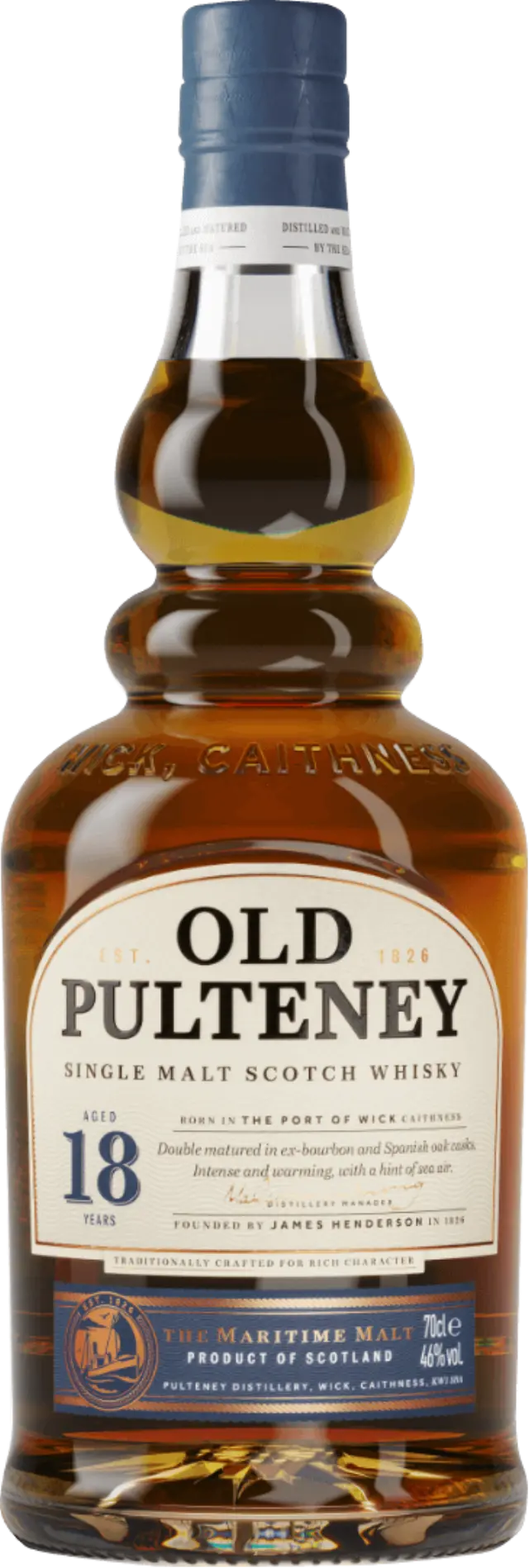 OLD PULTENEY 18 YEARS AGED SINGLE SCOTCH WHISKY 700ML