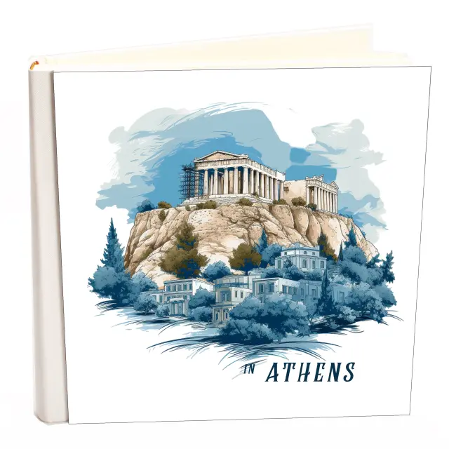 Άλμπουμ my album IN ATHENS με ρυζόχαρτο 24x24cm και κουτί άλμπουμ