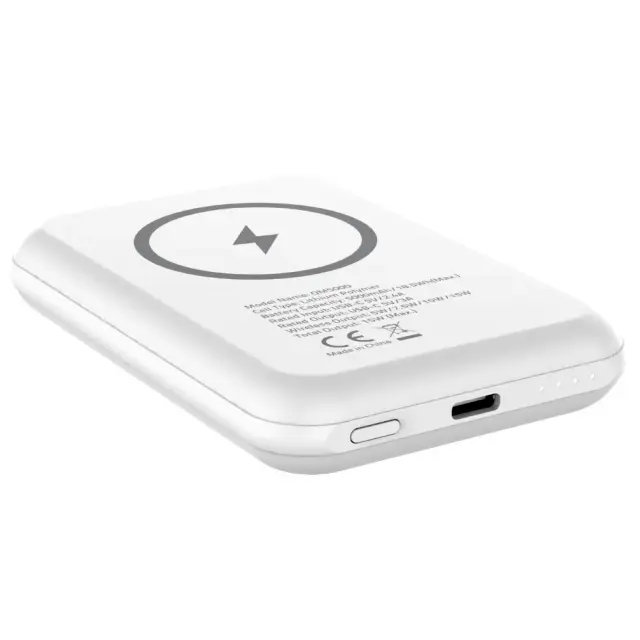 Power Bank Energizer QM5000 5000mAh 15W Fast Charge με 1xUSB-C Ασύρματη Φόρτιση 15W και LED Ένδειξη Μπαταρίας Λευκό 2