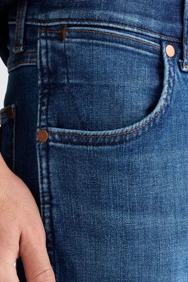 Wrangler Ανδρικό LARSTON DANDELION SUMMER Τζιν Παντελόνι 112378853 – Blue - 30W 32L 3
