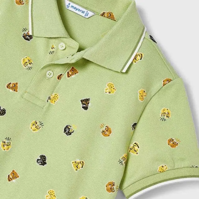 Mini 2 έως 10 ετών Πόλο σταμπωτό Better Cotton αλόη 2