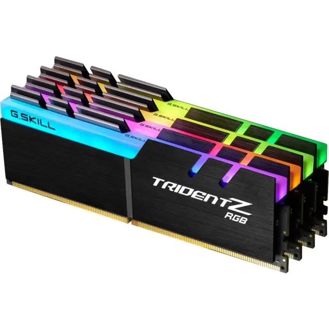G.Skill DIMM 32 GB DDR4-3600 (4x 8 GB) Quad-Kit (black, F4-3600C18Q-32GTZR, Trident Z RGB, INTEL XMP)