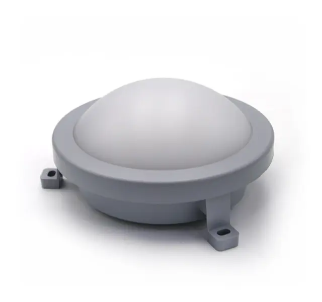 LED ΧΕΛΩΝΑ PC ΣΤΡΟΓΓΥΛΗ Φ172mm 6W 4000K IP54 ΓΚΡΙ