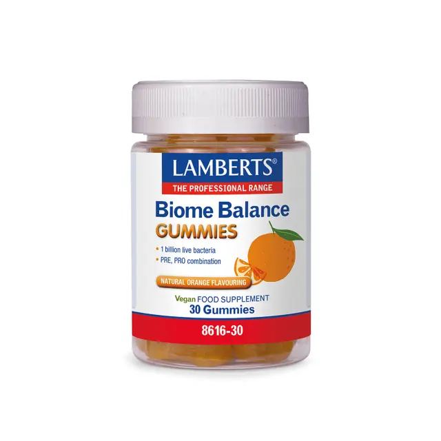 Lamberts Biome Balance Gummies με Φυσική Γεύση Πορτοκάλι 30Gummies