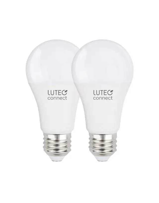 Έξυπνη λάμπα LED A60 2xE27 9,2W + remote control ρυθμιζόμενο λευκό 2700-6500Κ + RGB Lutec Connect