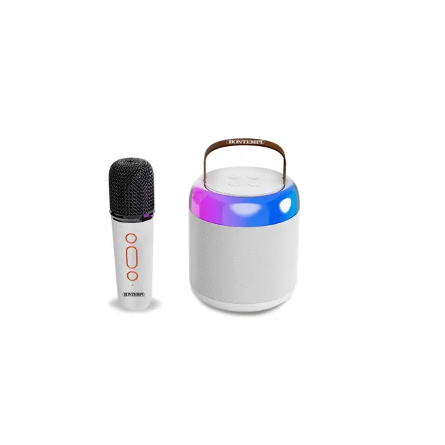 Bontempi Σετ Ασύρματο Ηχείο και Μικρόφωνο με Φώτα RGB 80 Watt 490210