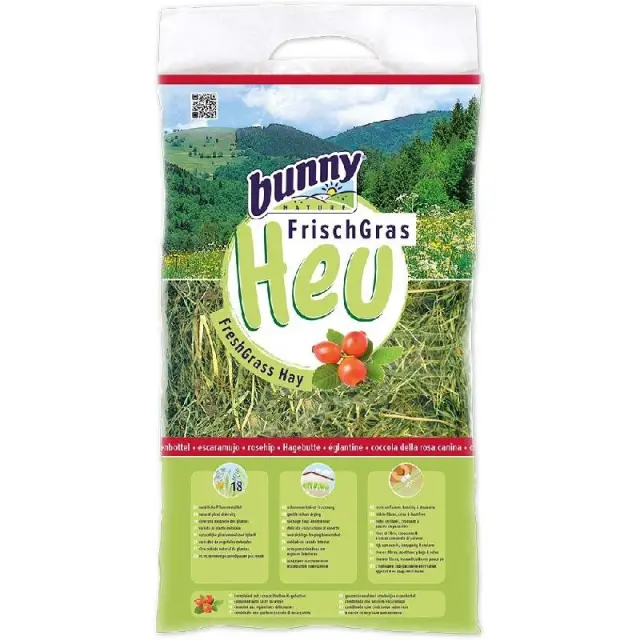 Bunny Nature Fresh Grass Hay Χόρτο & Άνθη Άγριου Τριαντάφυλλου 500gr