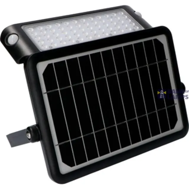 Outdoor Solar Light - floodlight 10W 1080lm 3000K IP65 - Sensor - Black