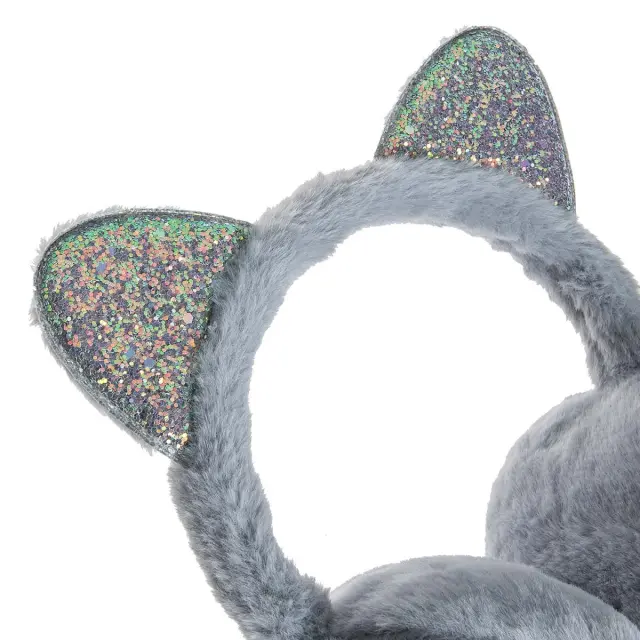 Στέκα με χνουδωτά glitter αυτάκια 2