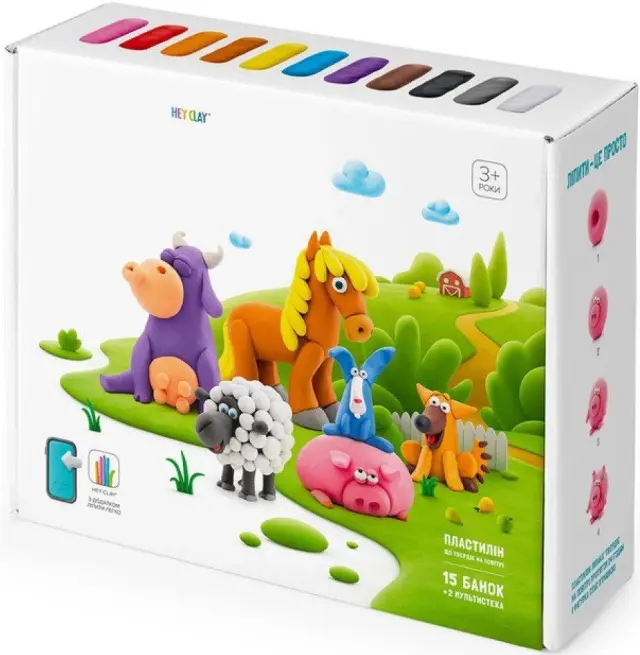 Hey Clay® Set Παιδικός Πυλός- Animals
