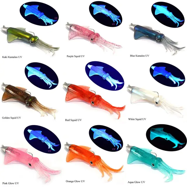Καλαμάρι Σιλικόνης GT BIO Kalamy Squid 150gr White Squid UV 2