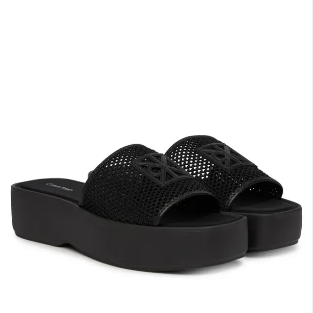 Γυναικείες Παντόφλες Flatforms Calvin Klein HW0HW02877-0GJ Μαύρες Μαύρο - 38 2