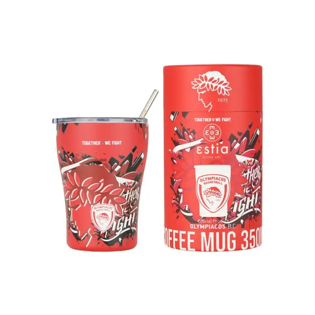 Estia Θερμός Coffee Mug Olympiacos Bc Edition Together We Fight 350Ml