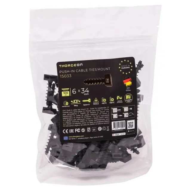 Screw Saddle Cable Support 6x34 black (100pcs)