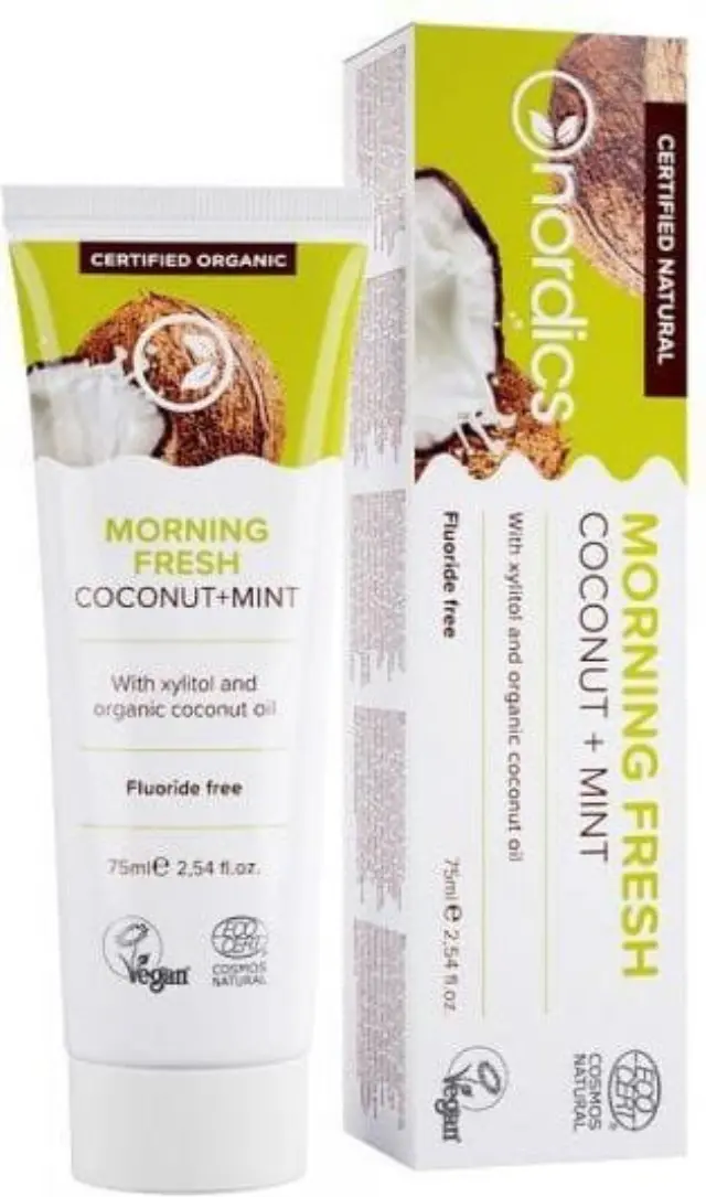 Nordics Natural Morning Fresh Natural Toothpaste Natural Toothpaste Without Fluoride Coconut + Mint 75ml