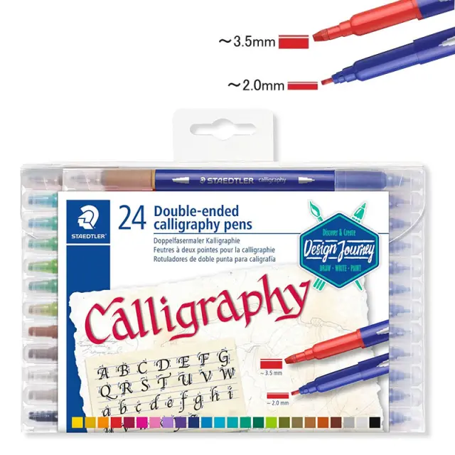 Διπλοί Μαρκαδόροι για Καλλιγραφία Staedtler Calligraphy Σετ 24 Χρώματα