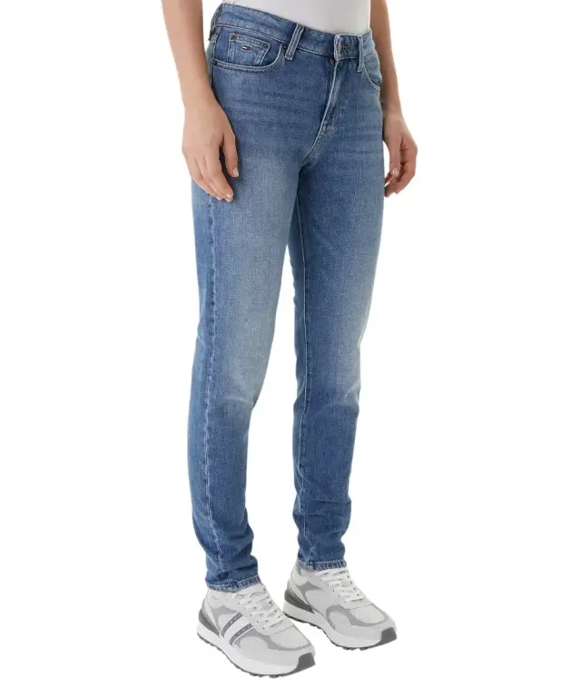 Tommy Hilfiger - Γυναικείο Ψηλόμεσο Παντελόνι Lucy Slim Fit DW0DW22434-1A5 Μπλε 2