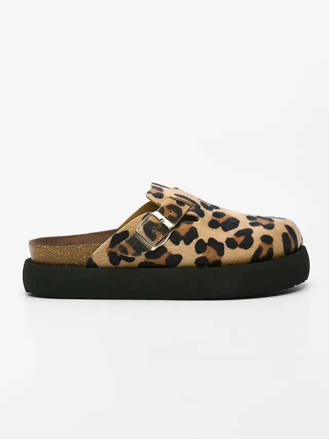 Genuins Σαμπώ Γυναικείο δέρμα Nubuck Καφέ GEN/RIVA PLATFORM G106592 LEOPARD 3