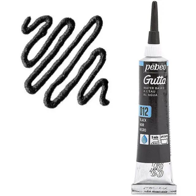 Pebeo Gutta Μεταξιού Setasilk Σωληνάριο - 012 Black - 20ml