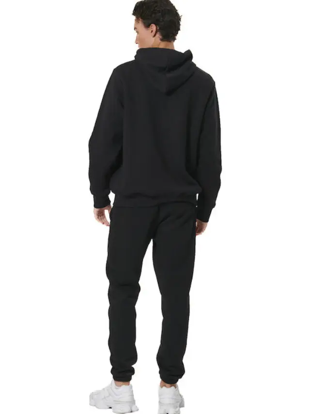 Body ActionΠαντελόνι Φόρμας με Λάστιχο Μαύρο FLEECE - 2XL 2