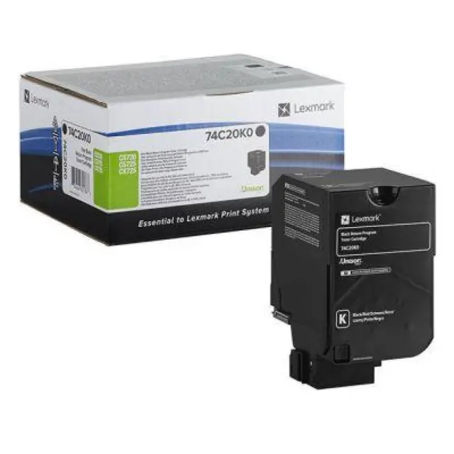 Lexmark 74C20K0 Γνήσιο Toner Laser Εκτυπωτή Μαύρο Return Program 3000 Σελίδων 74C20K0