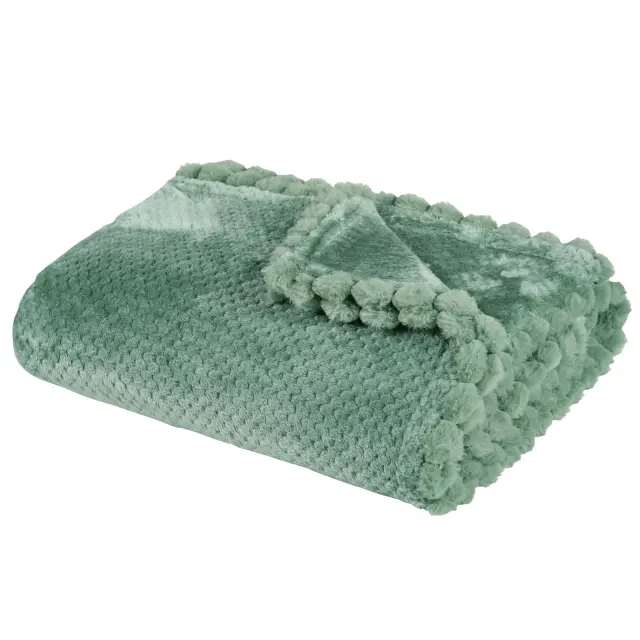 Κουβέρτα Καναπέ 130x170 330gsm Das Home 1184 Dark Mint 100% Πολυέστερ 2