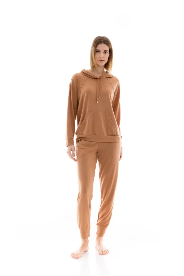 W1418 - Skin - HOMEWEAR SOLID SOFT HOOD JACQUARD 2