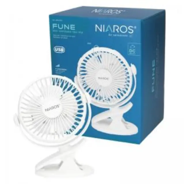 Επιτραπέζιος Ανεμιστήρας Niaros Fune USB 3W Mini Λευκό N68189 3