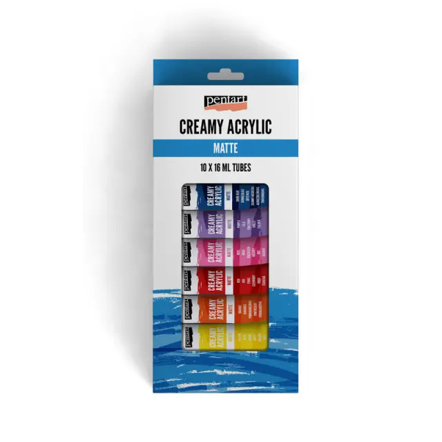 Σετ χρώματα ακρυλικά Creamy Pentart, 10x16ml