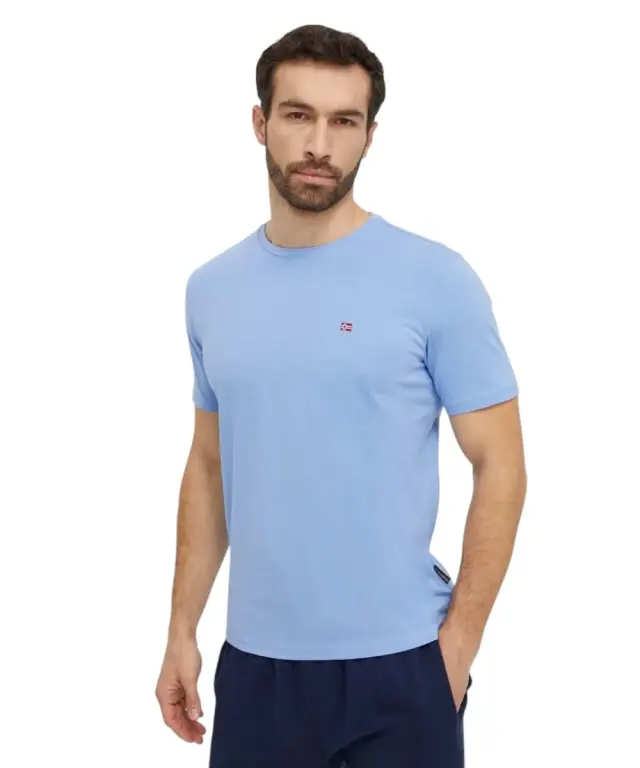 Napapijri - Ανδρικό T-shirt Salis Ss Sum Regular Fit NP0A4H8D-I00 Μπλε - 2XL