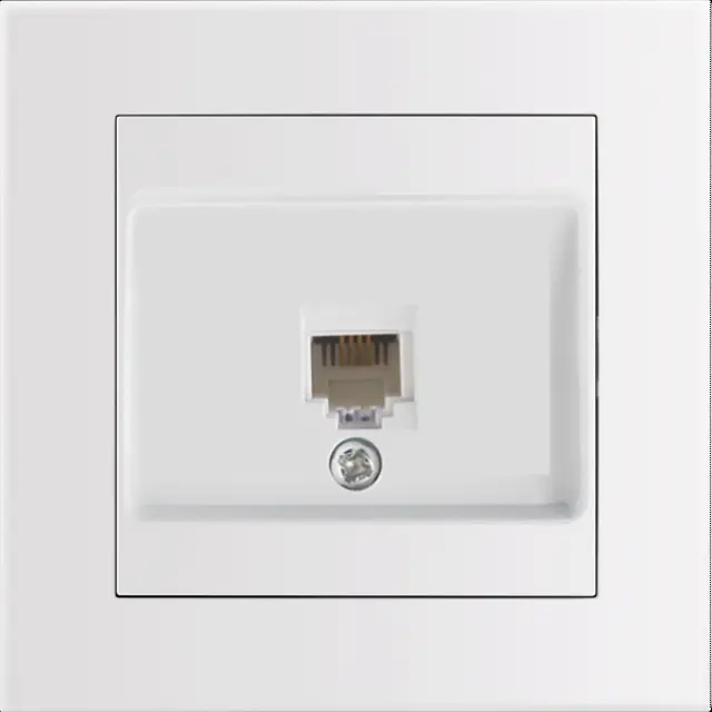 Entac Arnold Recessed wall Phone socket White 15.005.0108