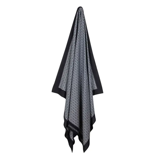 Πετσέτα-Παρεό Θαλάσσης 110x180 Greenwich Polo Club 4005 Grey-Black 100% Rayon 2