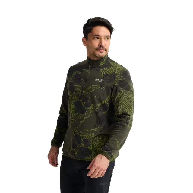 Jack Wolfskin Ανδρική Half Zip Ανδρική Συνθετική Fleece Μπλούζα Paw Era - Medium