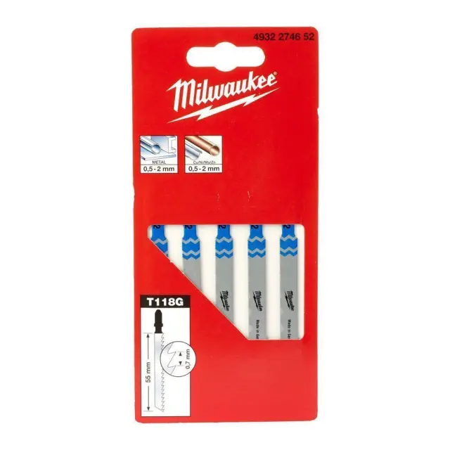 Milwaukee 4932274652 - Λάμα σεγας για μέταλλο 50 Χ 0.7 ΜΜ T 118 GP5M – 5 ΤΕΜ 2