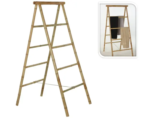 Σκάλα Κρεμάστρα από Ξύλο Bamboo, με διαστάσεις 57x140cm VT8000210 2