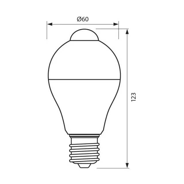 LED Λάμπα με Φωτοκύτταρο Yπερύθρων IR Ε27 11Watt VIV004985 2