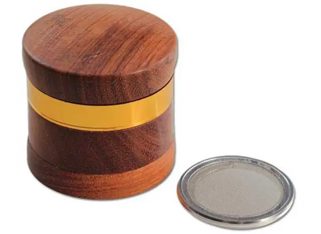 Black Leaf Grinder Τρίφτης «THC» Ξυλινο - Μεταλλικό 60mm-4 Parts 3