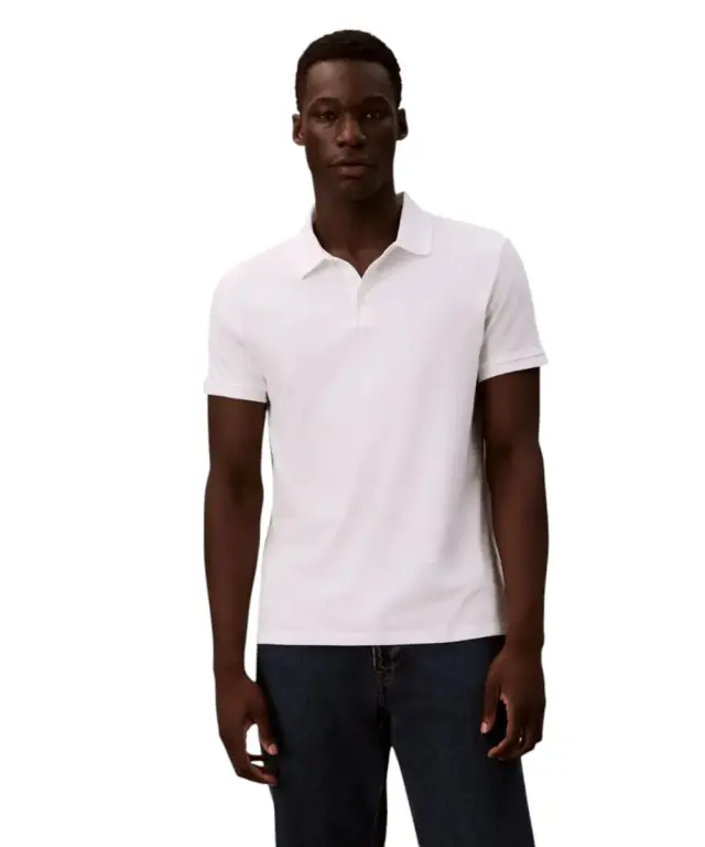 Calvin Klein - Ανδρικό T-Shirt Polo Classic Logo LV04RD255G-YAF Λευκό