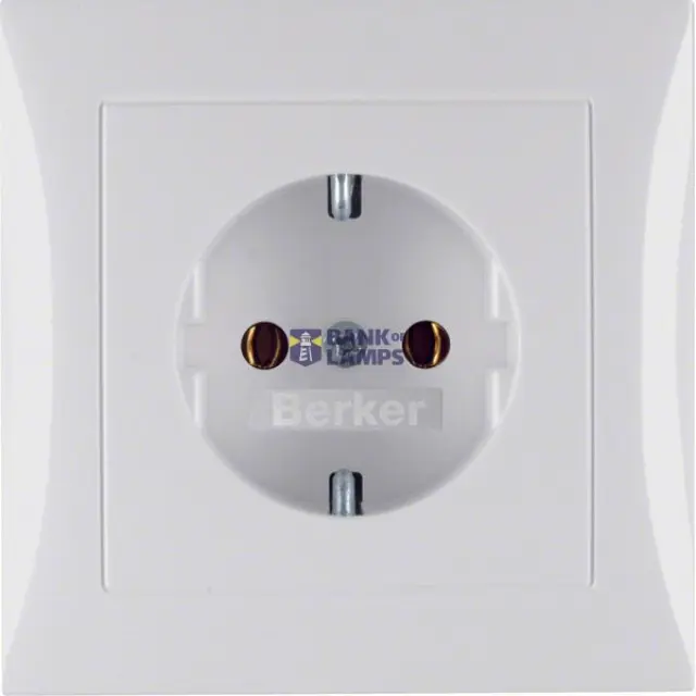 SCHUKO soc. out. cover plate, S.1, p. white glossy