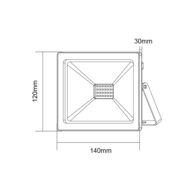 Aca Light LED SMD ΠΡΟΒΟΛΕΑΣ 230V AC 30W ΠΡΑΣΙΝΟ IP66 ΜΑΥΡΟ 2