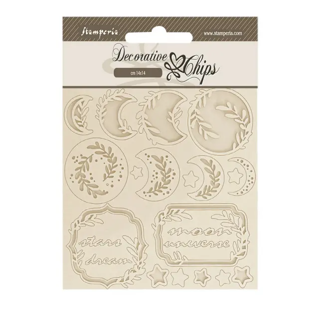 Chipboard Stamperia 14x14cm, Secret Diary, Moon