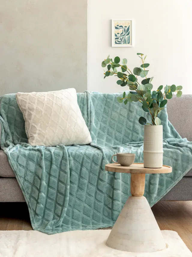 Κουβέρτα Fleece Palamaiki Nadine/5 Jade - Μονή 160 x 240