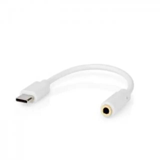 Καλώδιο-αντάπτορας USB High-Speed Type-C αρσ. - 3.5mm θηλ., 0.10m, σε λευκό χρώμα. 2
